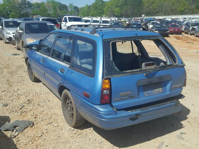 1FAPP15J0PW351179 - 1993 FORD ESCORT LX BLUE photo 3