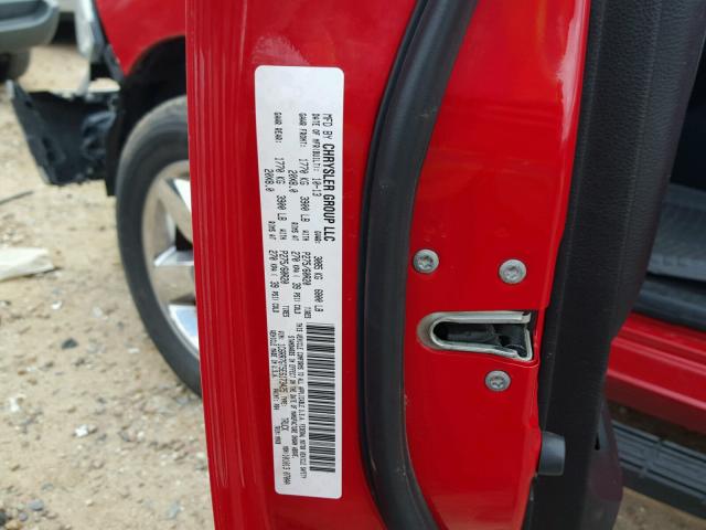 1C6RR7GT5ES173425 - 2014 DODGE RAM Қызыл фото 10