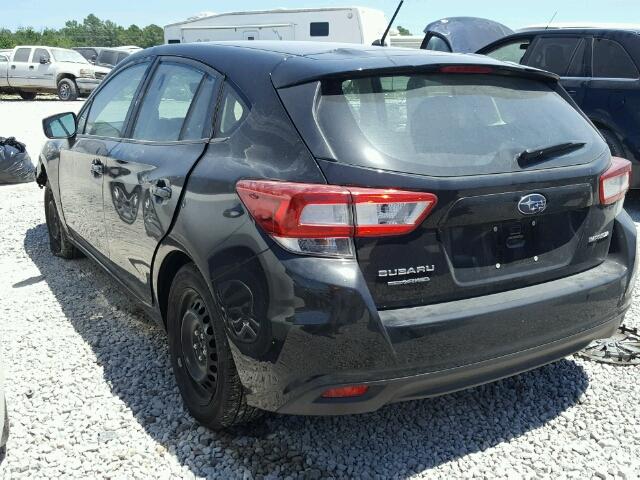 4S3GTAA62J3714839 - 2018 SUBARU IMPREZA BLACK photo 3