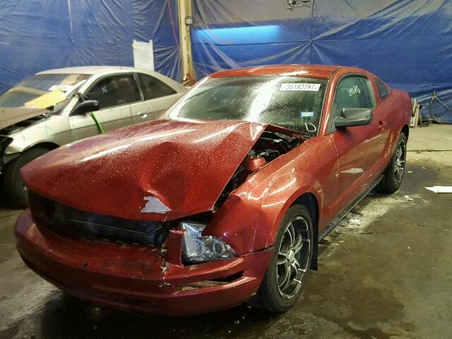 1ZVFT80N575281900 - 2007 FORD MUSTANG RED photo 2