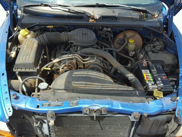 1B7GL22X4WS728090 - 1998 DODGE DAKOTA BLUE photo 7