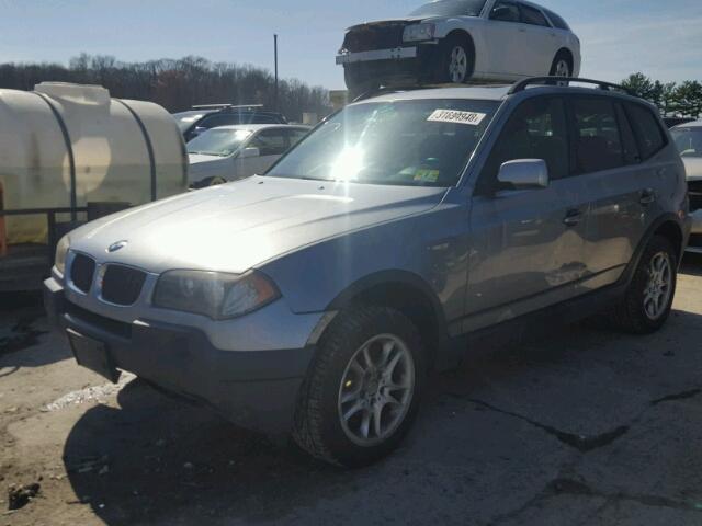 WBXPA73415WC46469 - 2005 BMW X3 2.5I SILVER photo 2