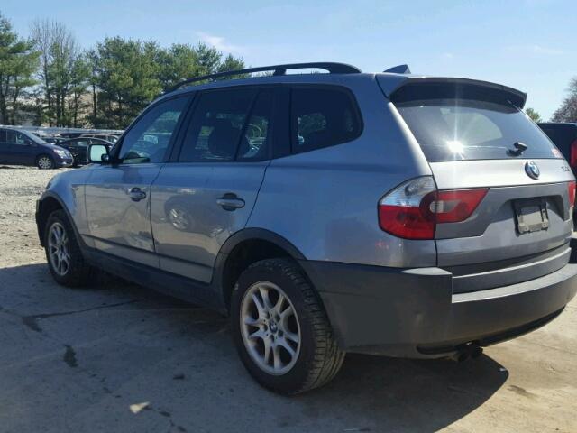 WBXPA73415WC46469 - 2005 BMW X3 2.5I SILVER photo 3