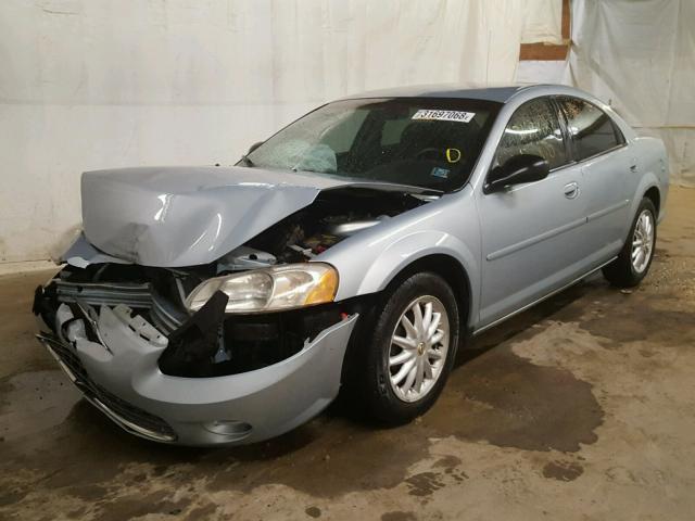 1C3EL46R32N140323 - 2002 CHRYSLER SEBRING LX SILVER photo 2