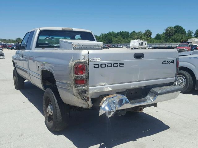 3B7KF236X2M263566 - 2002 DODGE RAM 2500 SILVER photo 3