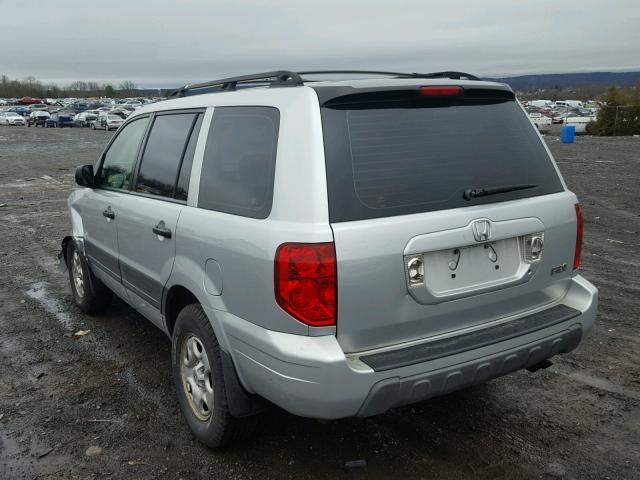 2HKYF18144H614854 - 2004 HONDA PILOT LX SILVER photo 3