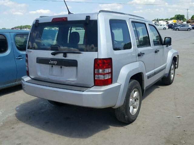 1C4PJLAK4CW113478 - 2012 JEEP LIBERTY SP SILVER photo 4