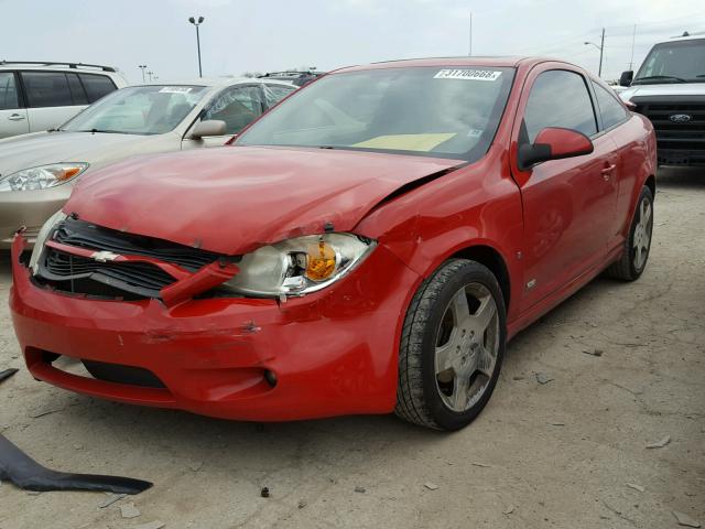 1G1AM15B377395858 - 2007 CHEVROLET COBALT SS RED photo 2