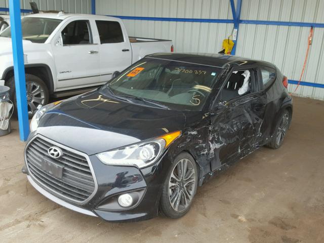 KMHTC6AEXGU300578 - 2016 HYUNDAI VELOSTER T BLACK photo 2