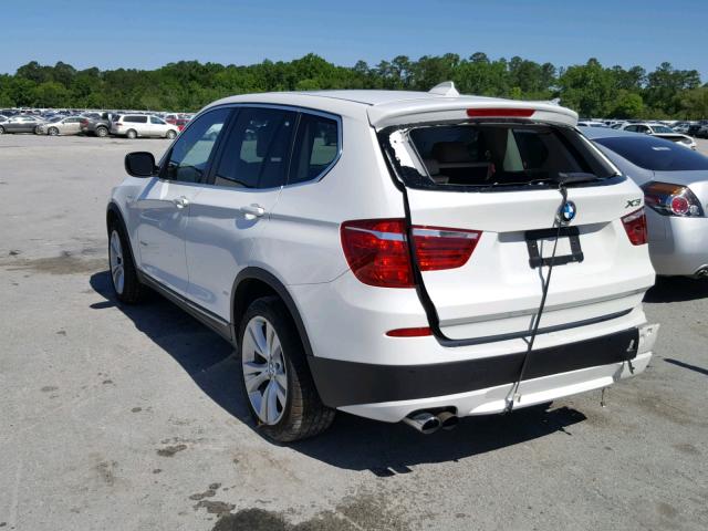 5UXWX7C52E0E82582 - 2014 BMW X3 XDRIVE3 WHITE photo 3