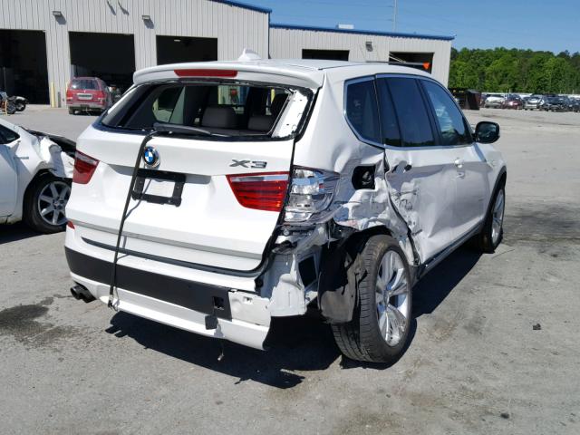 5UXWX7C52E0E82582 - 2014 BMW X3 XDRIVE3 WHITE photo 4