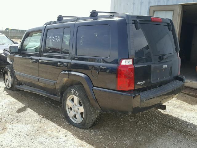 1J8HG48K17C528191 - 2007 JEEP COMMANDER BLACK photo 3