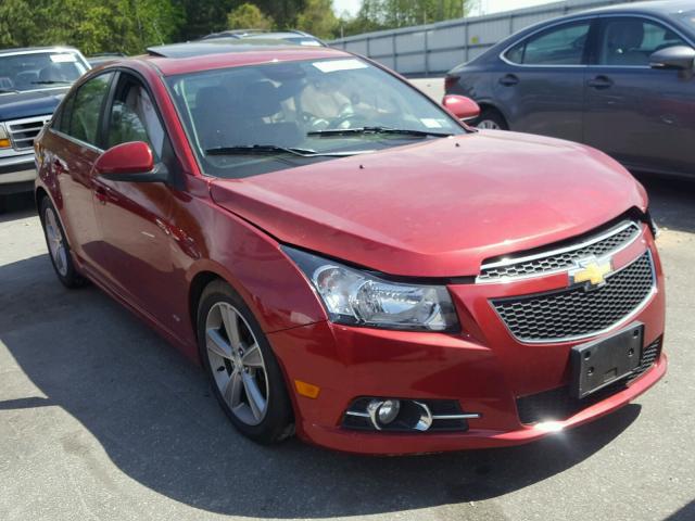 1G1PE5SB8D7117861 - 2013 CHEVROLET CRUZE LT RED photo 1