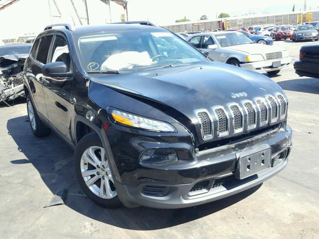 1C4PJLAB4FW684120 - 2015 JEEP CHEROKEE S BLACK photo 1