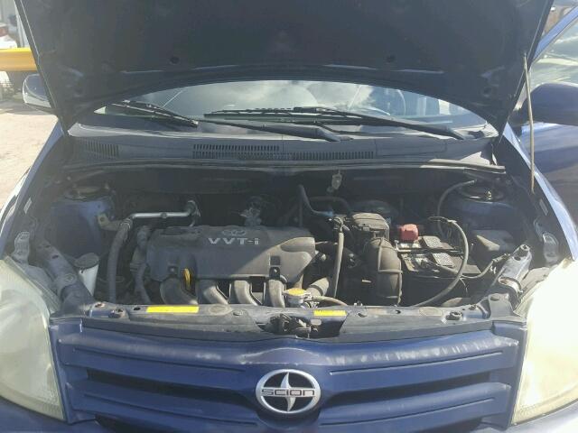 JTKKT624840045804 - 2004 TOYOTA SCION XA BLUE photo 7