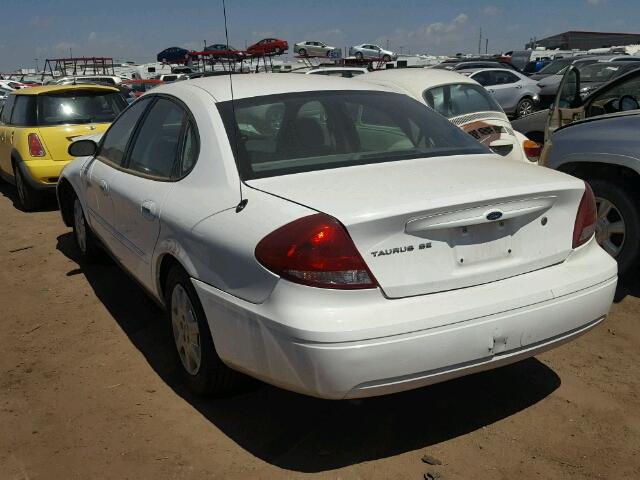 1FAHP53U76A248541 - 2006 FORD TAURUS SE WHITE photo 3