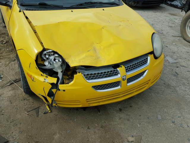 1B3ES56C53D150604 - 2003 DODGE NEON SXT YELLOW photo 9