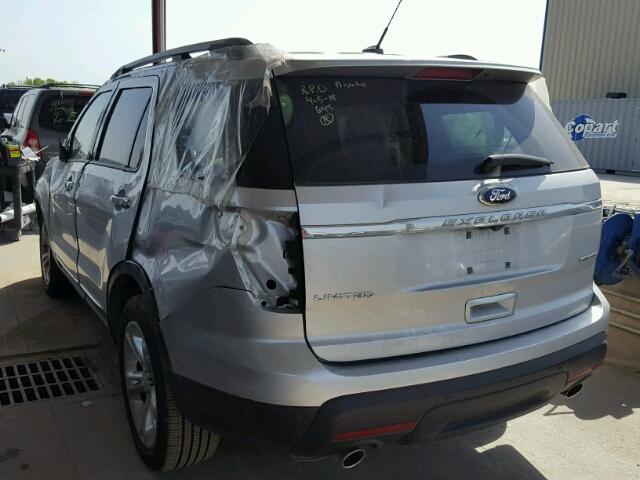 1FM5K7F89EGC24934 - 2014 FORD EXPLORER L SILVER photo 3