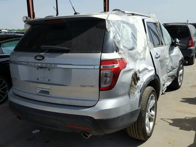 1FM5K7F89EGC24934 - 2014 FORD EXPLORER L SILVER photo 4