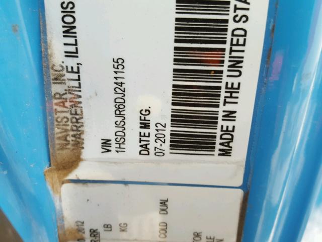 1HSDJSJR6DJ241155 - 2013 INTERNATIONAL PROSTAR 蓝色 照片 10