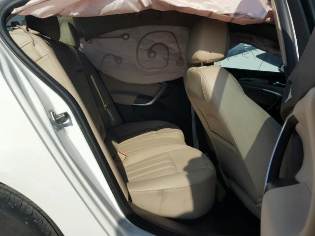 2G4GK5EX0E9247295 - 2014 BUICK REGAL WHITE photo 6