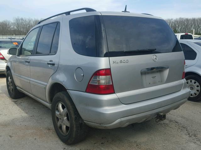 4JGAB75E53A378983 - 2003 MERCEDES-BENZ ML 500 SILVER photo 3