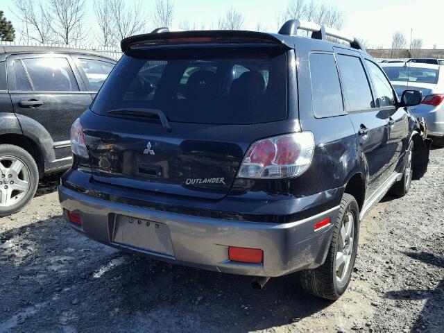 JA4LX41F74U005174 - 2004 MITSUBISHI OUTLANDER BLACK photo 4