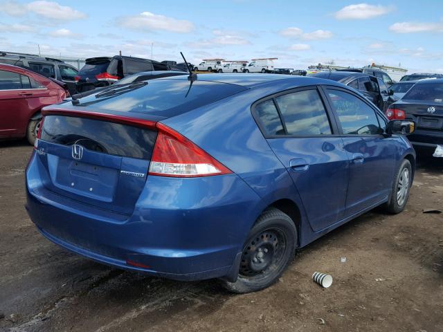 JHMZE2H55AS011617 - 2010 HONDA INSIGHT LX BLUE photo 4