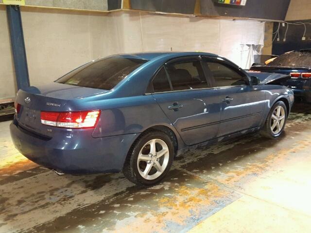 5NPEU46F67H219362 - 2007 HYUNDAI SONATA SE/ BLUE photo 4