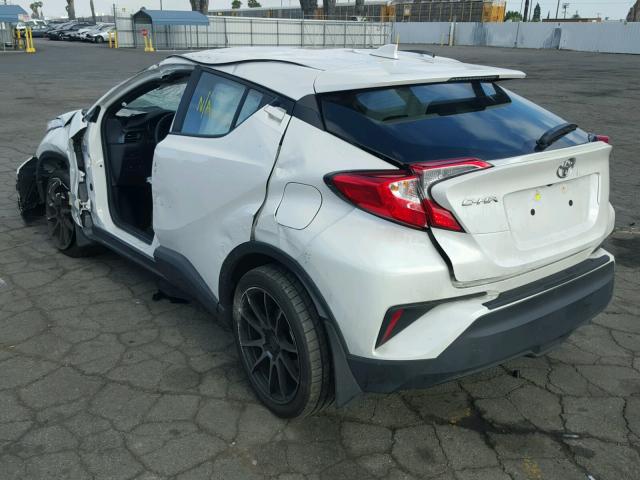 NMTKHMBX6JR037621 - 2018 TOYOTA C-HR XLE WHITE photo 3