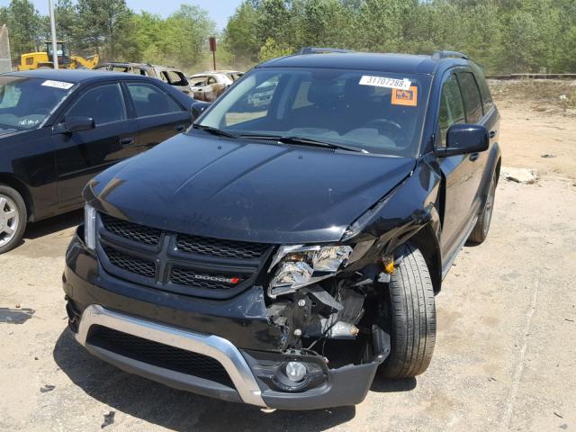 3C4PDCGG8HT519187 - 2017 DODGE JOURNEY CR BLACK photo 2