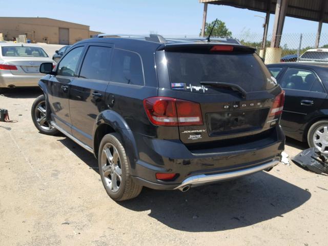 3C4PDCGG8HT519187 - 2017 DODGE JOURNEY CR BLACK photo 3