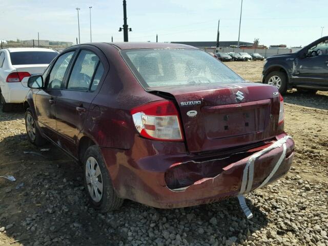 JS2YC412796203162 - 2009 SUZUKI SX4 BASE BURGUNDY photo 3