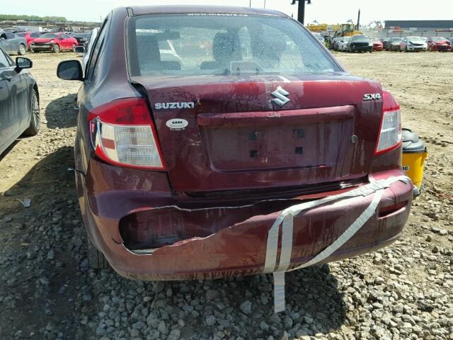 JS2YC412796203162 - 2009 SUZUKI SX4 BASE BURGUNDY photo 9