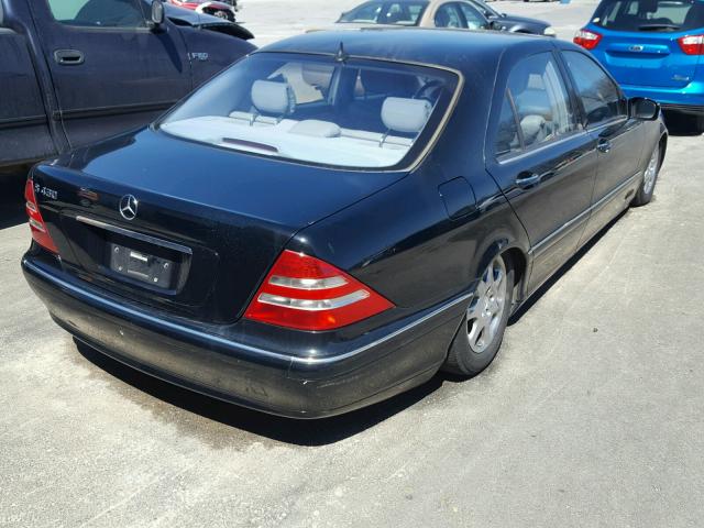 WDBNG70J31A173265 - 2001 MERCEDES-BENZ S 430 BLACK photo 4