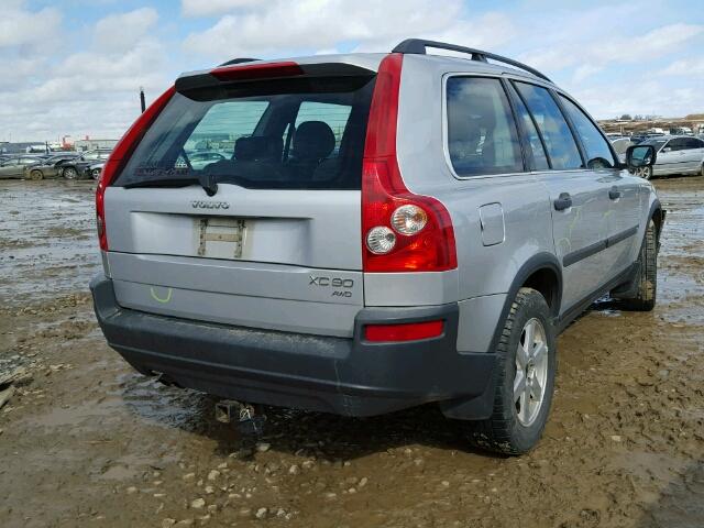 YV1CZ59H341116943 - 2004 VOLVO XC90 SILVER photo 4