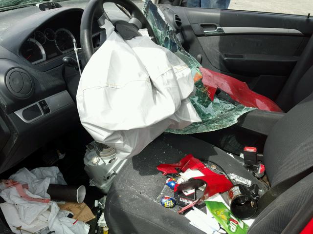 KL1TD5DE2AB127415 - 2010 CHEVROLET AVEO LS 红色 照片 5