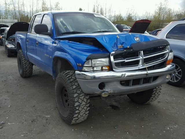 1B7HG2AZ9YS664241 - 2000 DODGE DAKOTA QUA BLUE photo 1