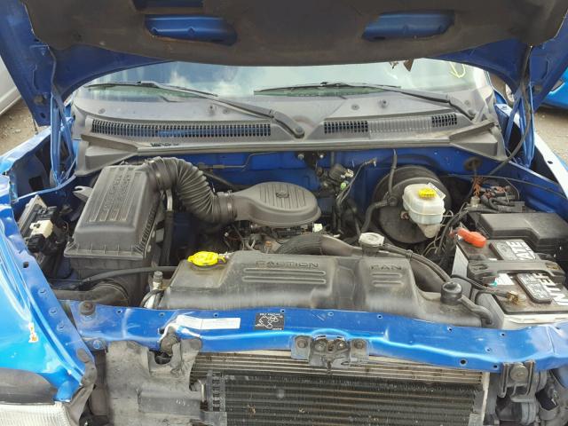 1B7HG2AZ9YS664241 - 2000 DODGE DAKOTA QUA BLUE photo 7