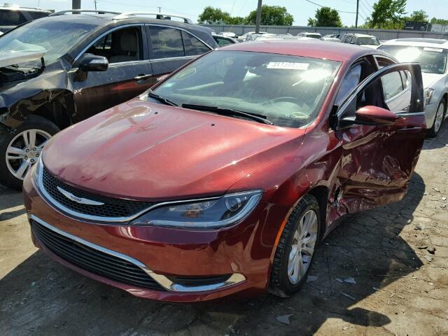 1C3CCCAB2FN547096 - 2015 CHRYSLER 200 LIMITE RED photo 2