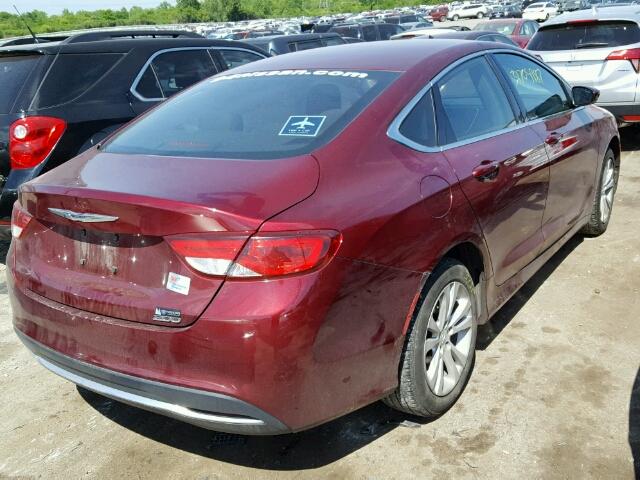 1C3CCCAB2FN547096 - 2015 CHRYSLER 200 LIMITE RED photo 4