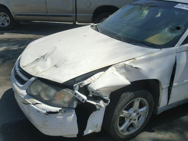 2G1WF52E959106029 - 2005 CHEVROLET IMPALA WHITE photo 9