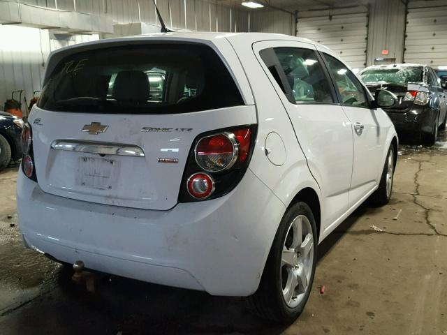 1G1JE6SB2E4201236 - 2014 CHEVROLET SONIC LTZ WHITE photo 4