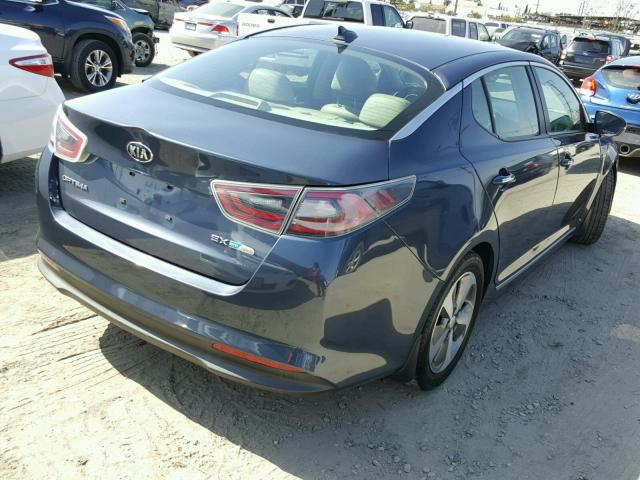 KNAGN4AD3E5072777 - 2014 KIA OPTIMA HYB BLUE photo 4