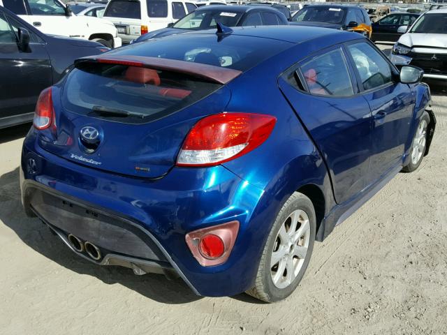 KMHTC6AE9GU263622 - 2016 HYUNDAI VELOSTER T BLUE photo 4