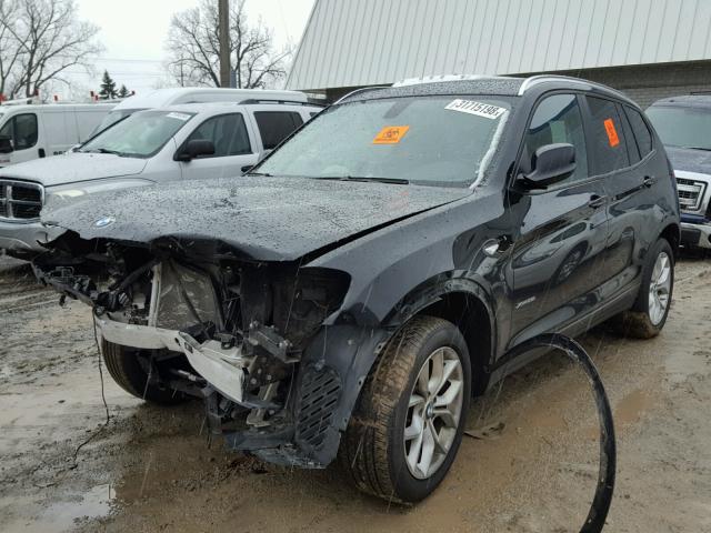 5UXWX9C5XD0A29580 - 2013 BMW X3 XDRIVE2 BLACK photo 2