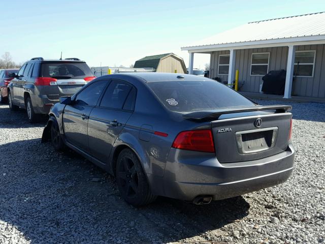 19UUA66285A002771 - 2005 ACURA TL GRAY photo 3