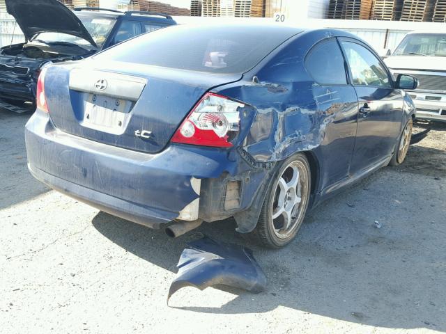 JTKDE177250034579 - 2005 TOYOTA SCION TC BLUE photo 4