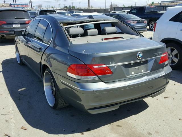 WBAHL835X6DT00370 - 2006 BMW 750 I GRAY photo 3