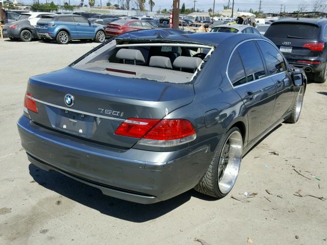 WBAHL835X6DT00370 - 2006 BMW 750 I GRAY photo 4